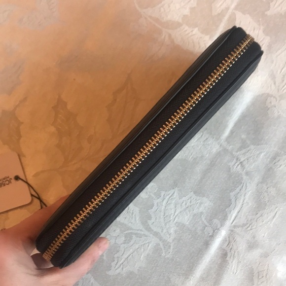 Brand New Love Moschino Black Gold Studded Zip Around Portafogli Nero Wallet - Picture 7 of 14